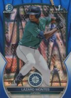 2023 Bowman Chrome Prospects #BCP58 Lazaro Montes Blue Raywave Refractor Baseball Card