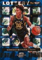 2022 Panini Contenders Optic Lottery Tickets #6 Bennedict Mathurin Blue Cracked Ice Basketball Card