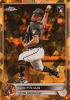 2022 Topps Chrome Sapphire Edition #338 Luis Frias Gold Baseball Card