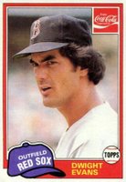 1981 Coca-Cola #3 Dwight Evans Baseball Card