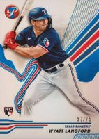 2024 Topps Pristine #236 Wyatt Langford Blue Refractor Baseball Card