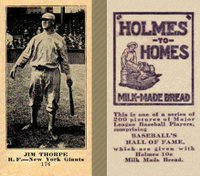 1916 Holmes for Homes Bread #176 Jim Thorpe Baseball Card