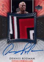 2005 Upper Deck Exquisite Collection Limited Logos Autograph Patch #LL-DE Dennis Rodman Basketball Card