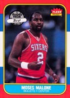 1986 Fleer #69 Moses Malone Basketball Card