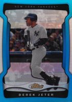 2009 Finest #2 Derek Jeter Blue Refractor Baseball Card