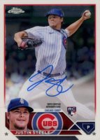 2023 Topps Chrome Rookie Autograph #RAJST Justin Steele Baseball Card
