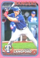 2024 Topps Update #US151 Wyatt Langford Mother's Day Hot Pink Baseball Card