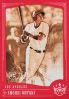 2018 Panini Diamond Kings #76 Shohei Ohtani Sepia-Red Frame Baseball Card