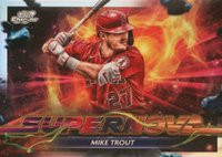 2024 Topps Chrome Cosmic Supernova #23 Mike Trout Baseball Card