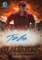 2024 Bowman Chrome Gladiators of the Diamond Autographs #GDATT Tommy Troy Orange Refractor Baseball Card