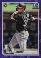 2020 Bowman Chrome #9 Zack Collins Purple Refractor Baseball Card