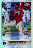 2022 Topps Chrome #91 Jazz Chisholm Jr. Prism Refractor Baseball Card