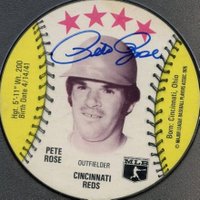 1976 Orbaker's Disc # Pete Rose Baseball Card
