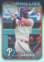 2024 Topps Chrome #62 Bryce Harper Refractor Baseball Card