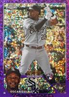2023 Topps Chrome #145 Oscar Colas Purple Speckle Refractor Baseball Card