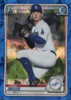 2020 Bowman Draft Chrome Sapphire Edition #BD38 Bobby Miller Baseball Card