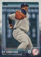 2015 Topps #468 C.C. Sabathia Pitching Baseball Card