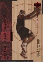 1998 Upper Deck Hardcourt Jordan Holding Court #J20 Allen Iverson/Michael Jordan Red Basketball Card