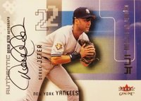 2002 Fleer Genuine Genuine Ink # Derek Jeter Baseball Card