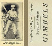 1916 Gimbels #96 Ed. Konetchy Baseball Card