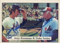 1975 SSPC #591 Jerry Koosman & Duke Snider Checklist Baseball Card