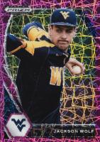 2021 Panini Prizm Draft Picks #PDP129 Jackson Wolf Pink Velocity Baseball Card