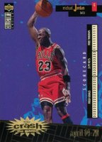 1996 Collector's Choice Crash Game #C30 Michael Jordan Apr. 14-20-Gold Basketball Card