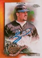 2022 Topps Allen & Ginter Chrome Autographs #MP Mike Piazza Orange Refractor Baseball Card