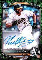 2025 Bowman Chrome Prospect Autographs #CPANK Nick Kurtz Green Grass Baseball Card