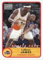 2003 Bazooka #223 LeBron James Home White Jersey Basketball Card