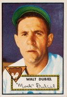 1952 Topps #164g Walt Dubiel Gray back Baseball Card