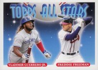 2021 Topps Throwback Thursday #79 Freddie Freeman/Vladimir Guerrero Jr. Baseball Card