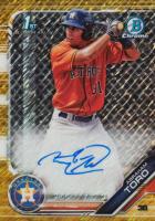 2019 Bowman Chrome Prospects Autographs #CPAAT Abraham Toro Gold Shimmer Baseball Card
