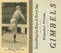 1916 Gimbels #196 Joe Wood Baseball Card