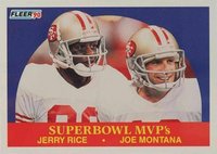 1990 Fleer #397 Superbowl MVP'S J.Rice/J.Montana Football Card