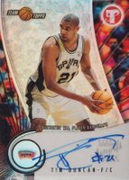2001 Topps Pristine Autographs #A-TD Tim Duncan Basketball Card
