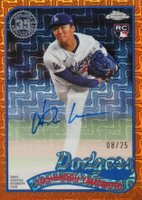 2024 Topps Silver Pack 1989 Chrome Promo #YY Yoshinobu Yamamoto Update-Autograph-Orange Refractor Baseball Card