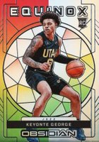 2023 Panini Obsidian Equinox #34 Keyonte George Electric Etch Reggae Flood Basketball Card