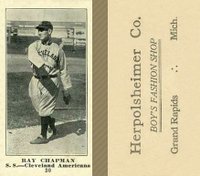 1916 Herpolsheimer Co. #30 Ray Chapman Baseball Card