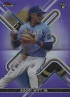 2022 Topps Finest #62 Bobby Witt Jr. Purple Refractor Baseball Card