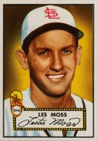 1952 Topps #143 Les Moss Cream back Baseball Card