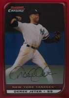 2008 Bowman Chrome #181 Derek Jeter Red Refractor Baseball Card