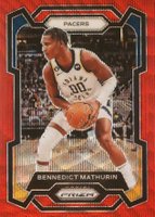 2023 Panini Prizm #14 Bennedict Mathurin Ruby Wave Basketball Card