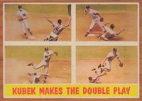 1962 Topps #311 Kubek Makes The Double Play Baseball Card