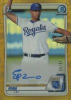 2020 Bowman Chrome Prospect Autographs #CPAEPE Erick Pena Gold Refractor Baseball Card