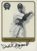 2001 Fleer Greats # Phil Rizzuto Autographed Baseball Card