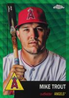 2022 Topps Chrome Platinum Anniversary #50 Mike Trout Green Wave Refractor Baseball Card