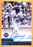 2024 Topps Archives Fan Favorites Autographs #00FFRM Ronny Mauricio Gold Foilboard Baseball Card
