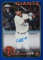 2024 Topps Chrome Rookie Autographs #RAJHL Jung-Hoo Lee Blue Refractor Baseball Card