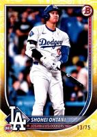 2025 Bowman #17 Shohei Ohtani Yellow Pattern Baseball Card